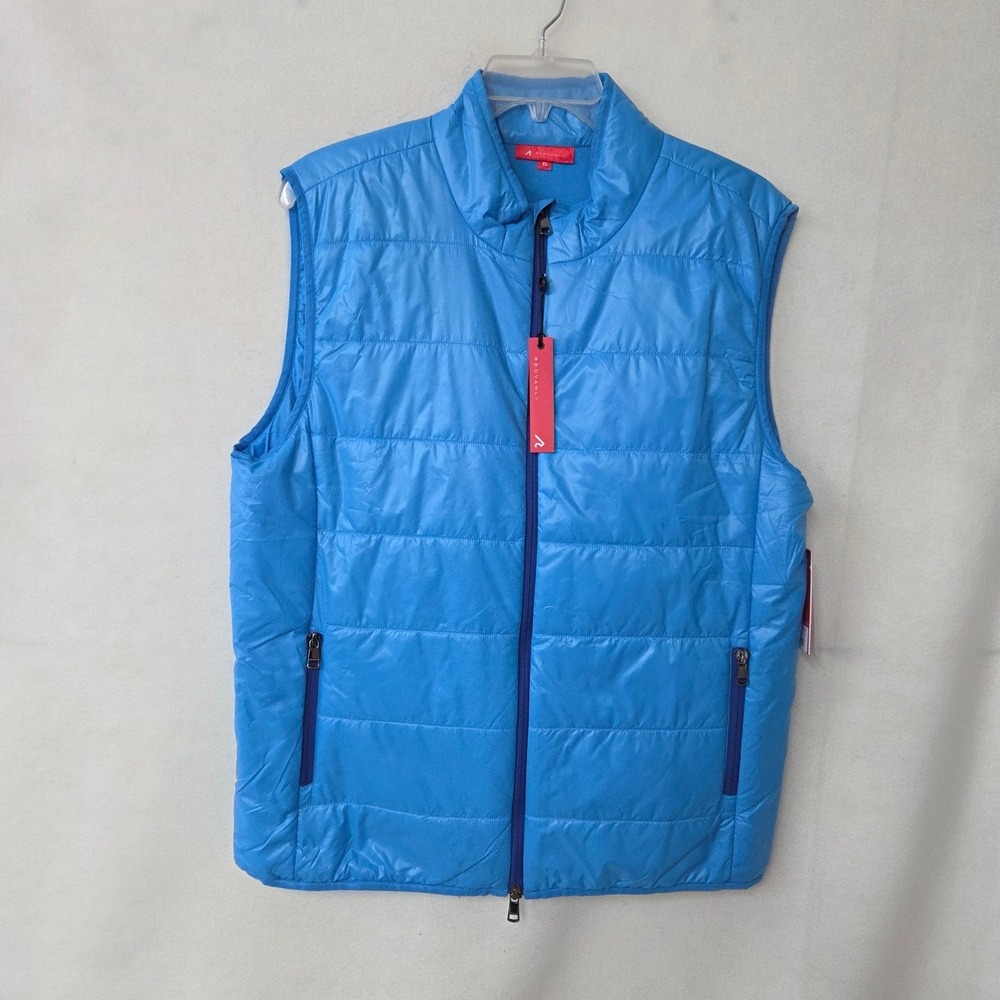 Redvanly Bolton Vest Mens XL Malibu Blue Quilted Full Zip Lightweight Golf R2395